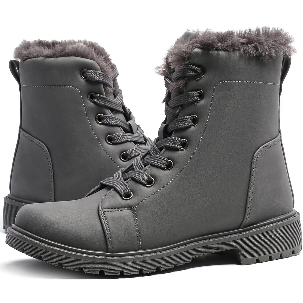 HEAWISH Ankle Winter‎ Fur Lined Leather Boots Womens 8 Mocha